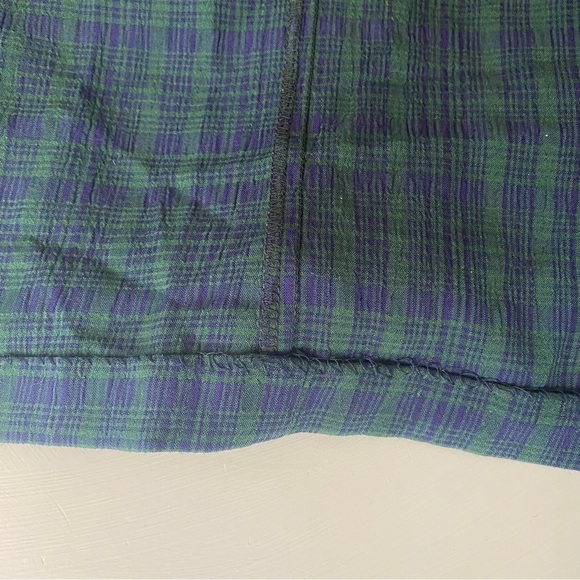 Vintage Navy and Green Plaid Dress - Picture 8 of 9